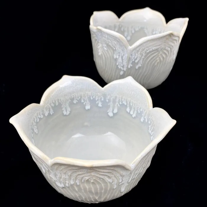 Ice Blue Floral Bowl