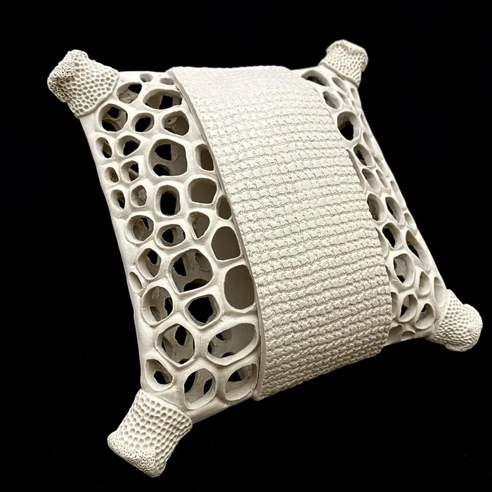 Pillow diatom pierced Sculpture, medium