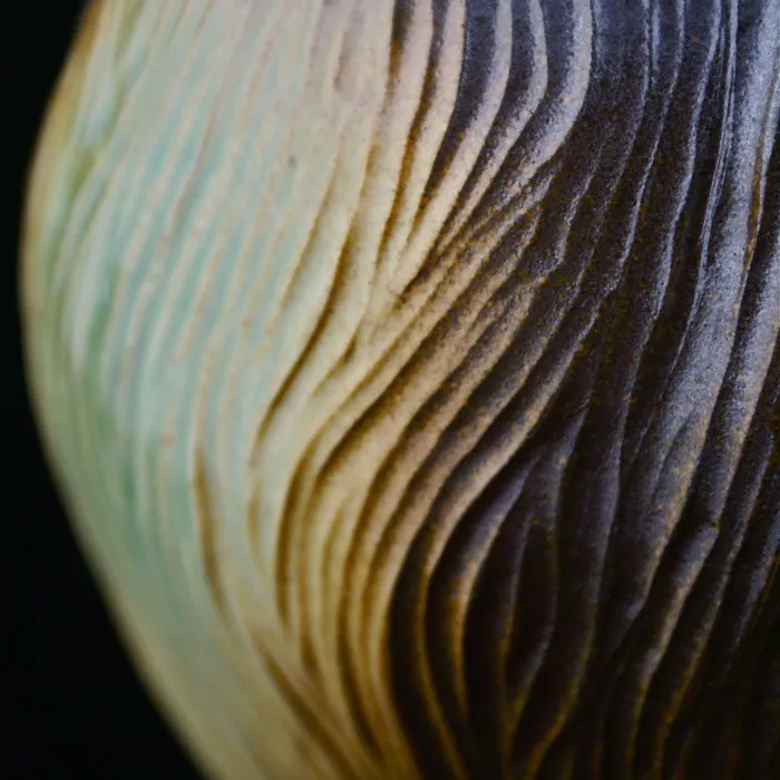 carved vase, detail