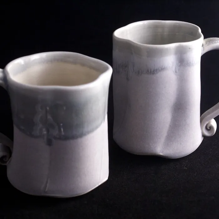 mugs, stone glaze